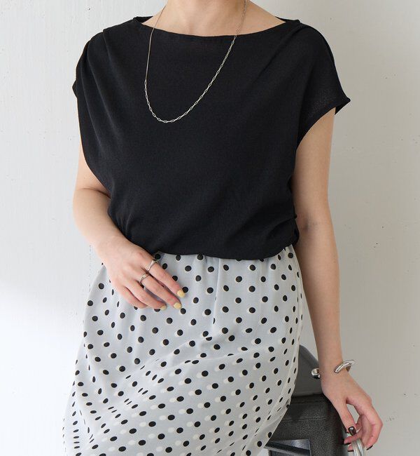  「【上品見えカットソー/シアー】アシメタックフレンチカットソー」|Tシャツ・カットソー|