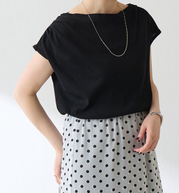  「【上品見えカットソー/シアー】アシメタックフレンチカットソー」|Tシャツ・カットソー|