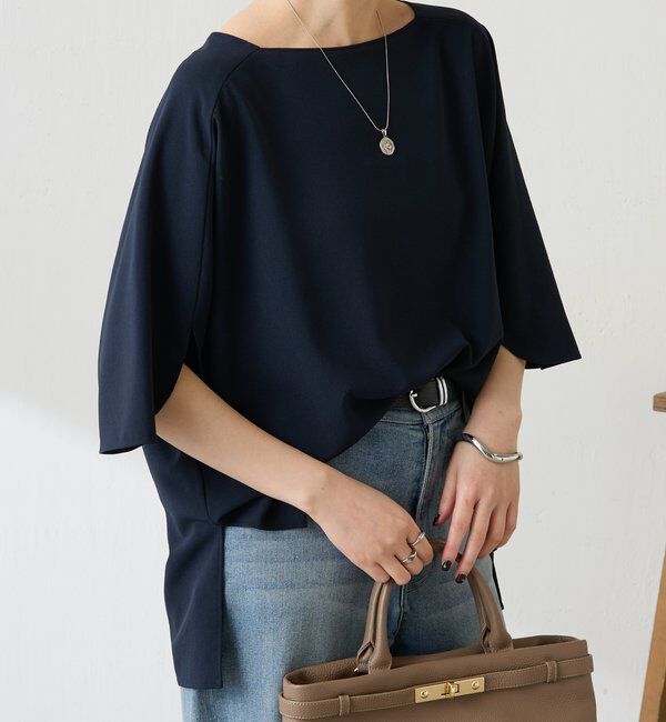  「【人気シリーズ/高機能】ジャージスクエアブラウス/セットアップ」|シャツ・ブラウス|