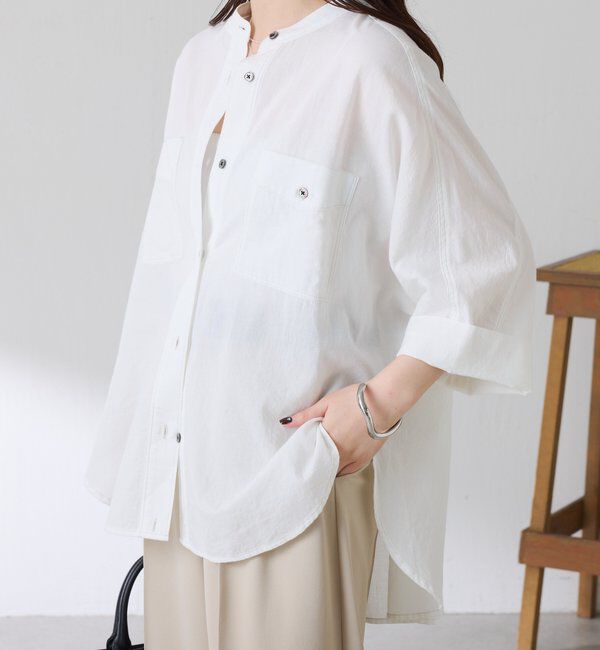  「【丈を変えられる】Q.anosライトデニムドルマンシャツ」|シャツ・ブラウス|