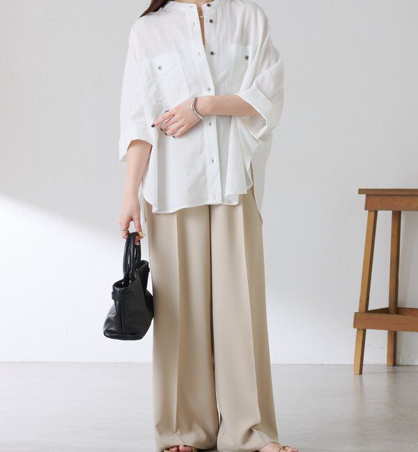  「【丈を変えられる】Q.anosライトデニムドルマンシャツ」|シャツ・ブラウス|