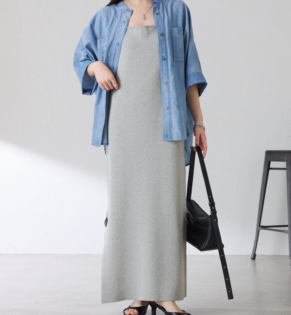  「【丈を変えられる】Q.anosライトデニムドルマンシャツ」|シャツ・ブラウス|