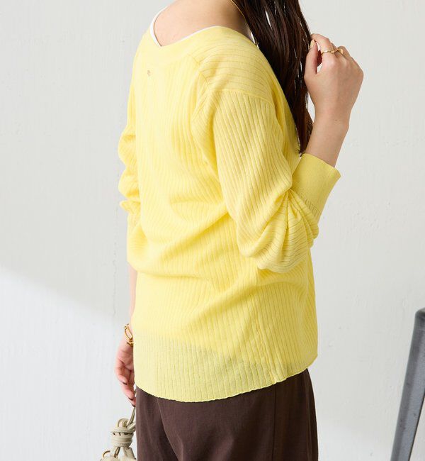  「【接触冷感】ドライコットンワイドリブカーディガン」|ニット・セーター|