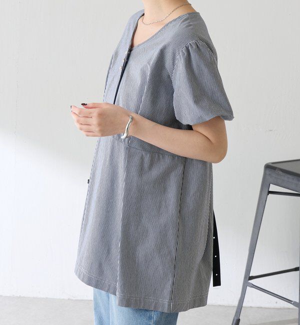  「【スタイルアップ/上品見え】カットタックカットソー」|Tシャツ・カットソー|