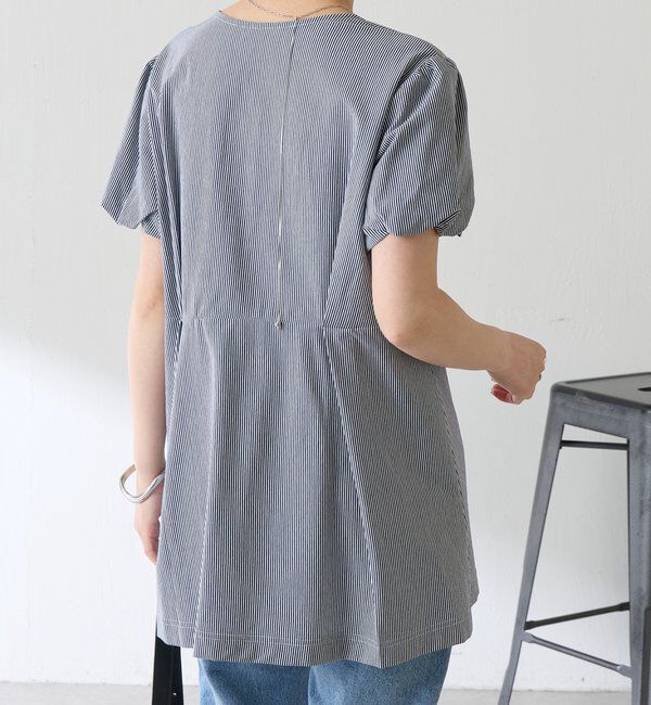  「【スタイルアップ/上品見え】カットタックカットソー」|Tシャツ・カットソー|