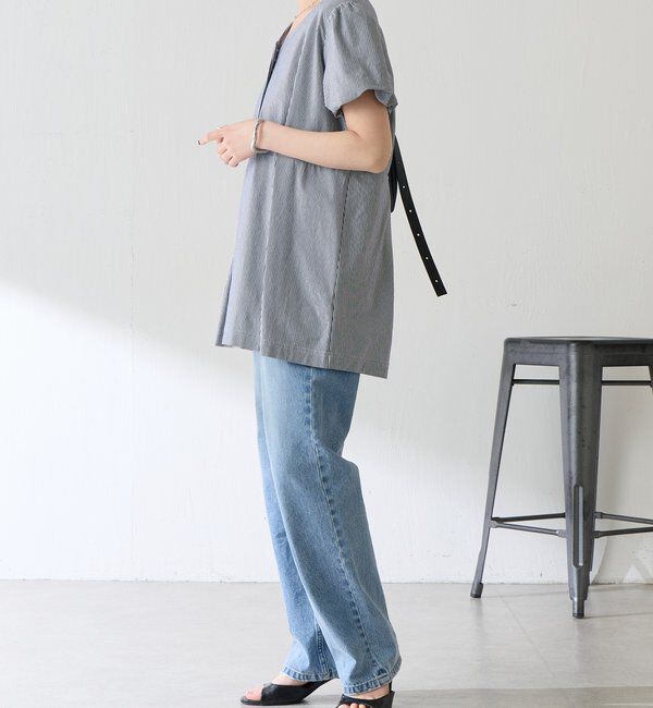  「【スタイルアップ/上品見え】カットタックカットソー」|Tシャツ・カットソー|