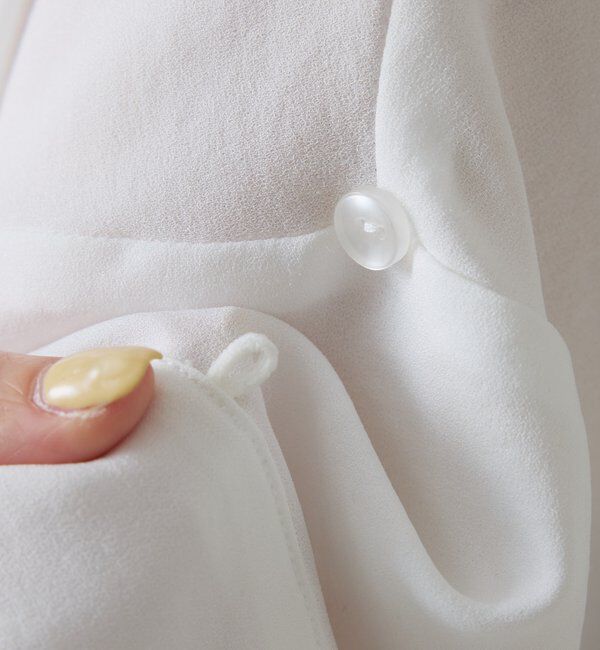  「【袖をアレンジできる】袖アレンジジョーゼットロゴTシャツ」|Tシャツ・カットソー|