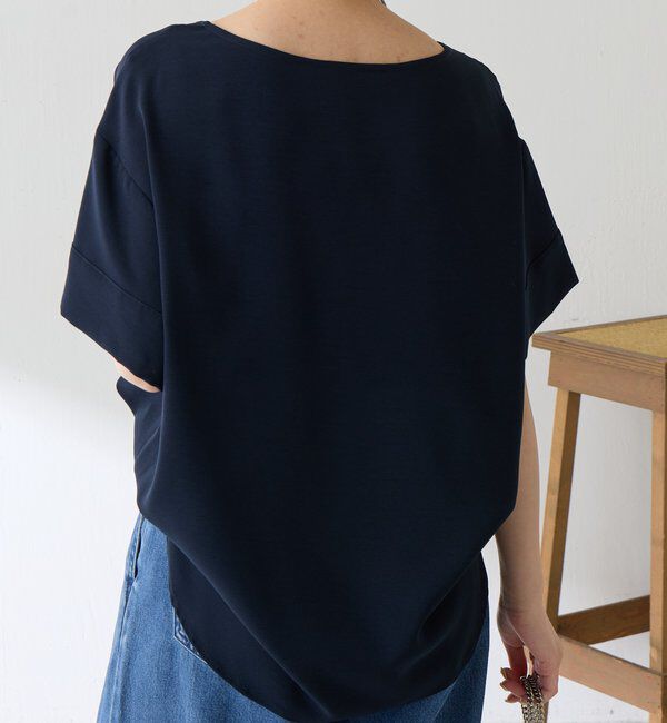  「【袖をアレンジできる】袖アレンジジョーゼットロゴTシャツ」|Tシャツ・カットソー|