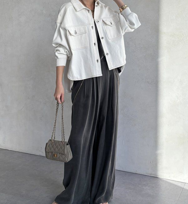  「【WEB限定】袖ニットデニムジャケット」|ブルゾン・スタジャン|