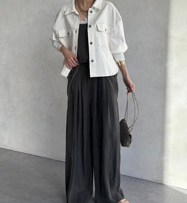  「【WEB限定】袖ニットデニムジャケット」|ブルゾン・スタジャン|