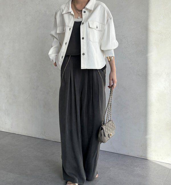  「【WEB限定】袖ニットデニムジャケット」|ブルゾン・スタジャン|