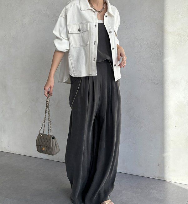  「【WEB限定】袖ニットデニムジャケット」|ブルゾン・スタジャン|