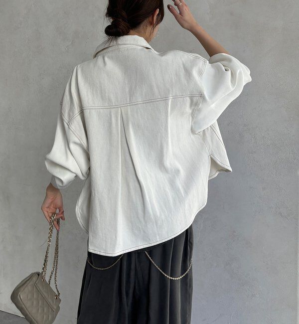  「【WEB限定】袖ニットデニムジャケット」|ブルゾン・スタジャン|