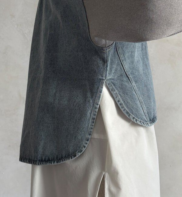  「【WEB限定】袖ニットデニムジャケット」|ブルゾン・スタジャン|