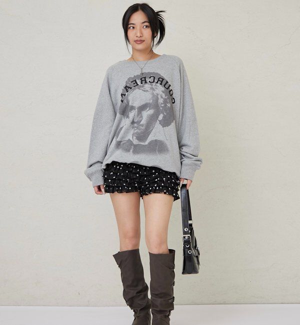  「レースショートパンツ(無地/ドット/チェック/レオパード)」|チノ|