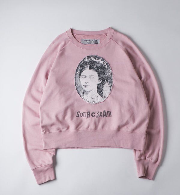 「【Sourcream】リメイクスタッズスウェット」|Tシャツ・カットソー|ピンク