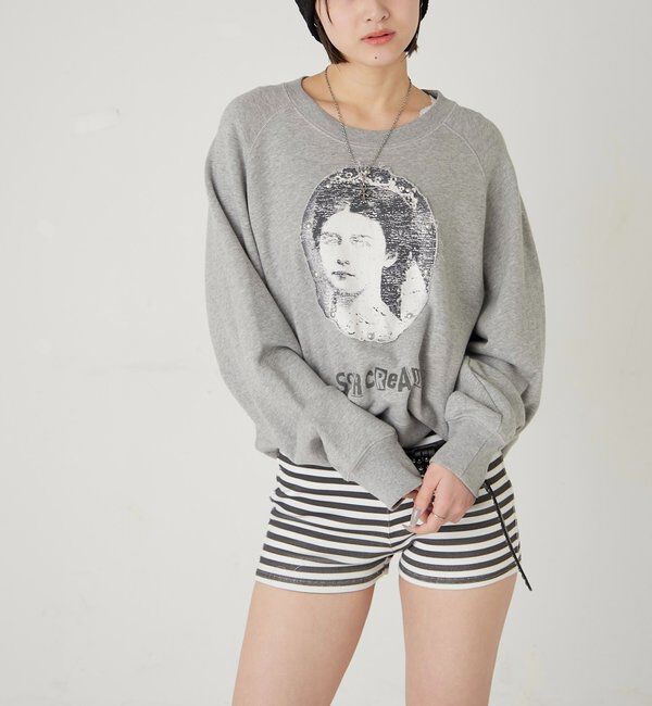  「【Sourcream】リメイクスタッズスウェット」|Tシャツ・カットソー|