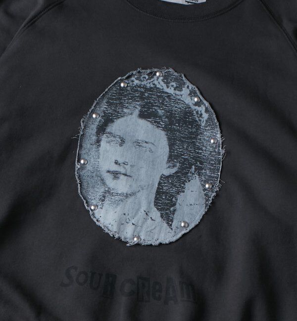 「【Sourcream】リメイクスタッズスウェット」|Tシャツ・カットソー|