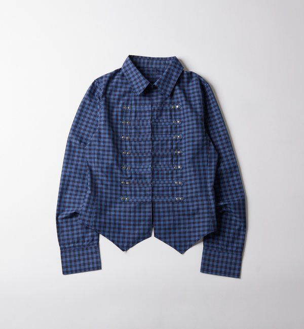  「ナポレオンコンパクトシャツ」|シャツ・ブラウス|ネイビー