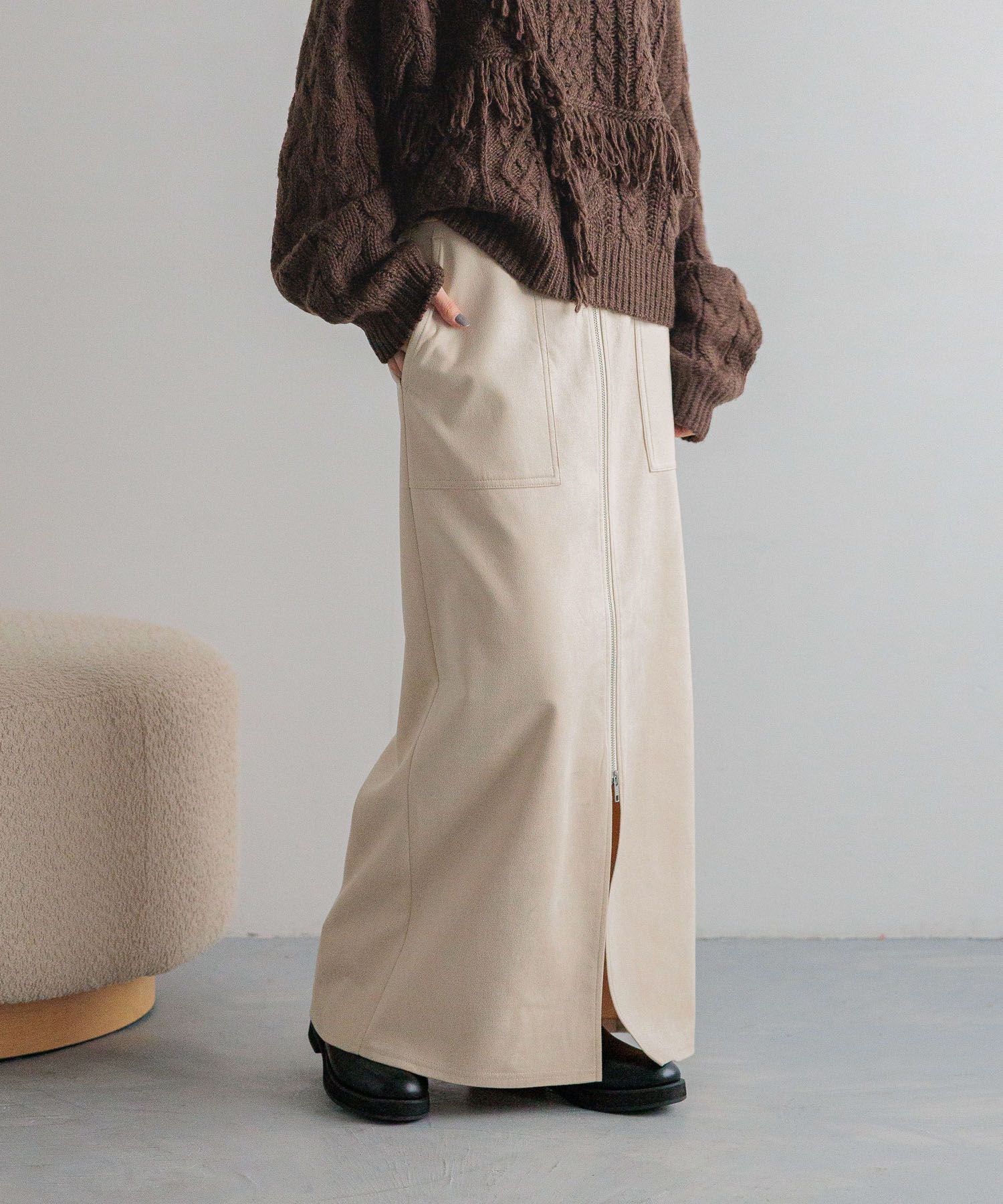 LOWRYS FARM「アソートＺＩＰタイトスカート」|スカート|