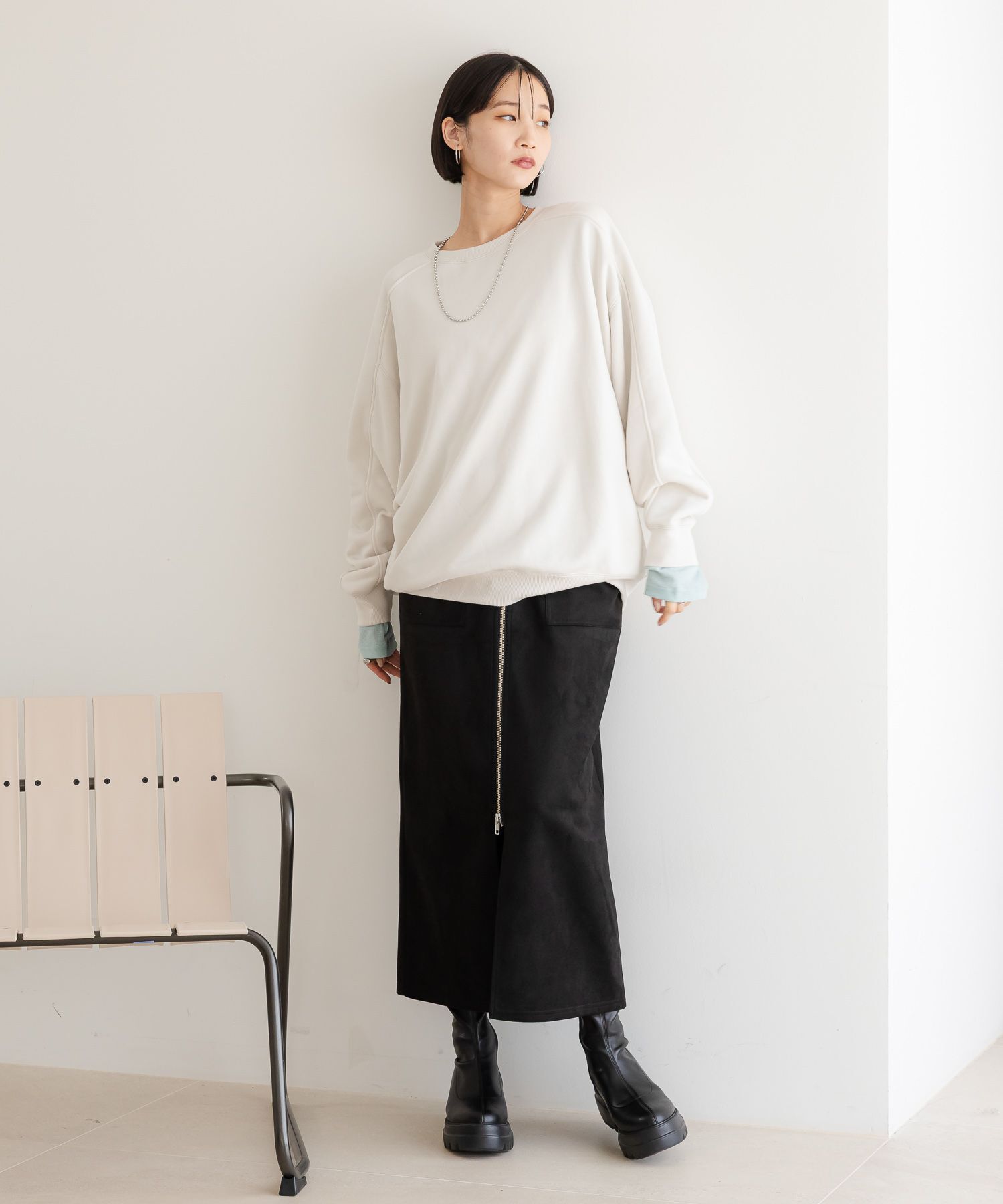 LOWRYS FARM「アソートＺＩＰタイトスカート」|スカート|