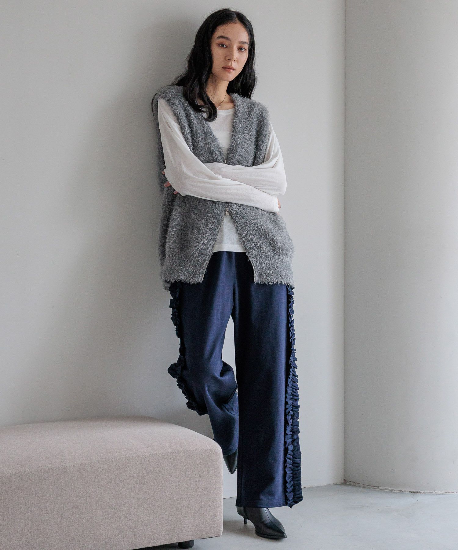 LOWRYS FARM「ＵＳＥＦＵＬシアープルオーバー」|Tシャツ・カットソー|