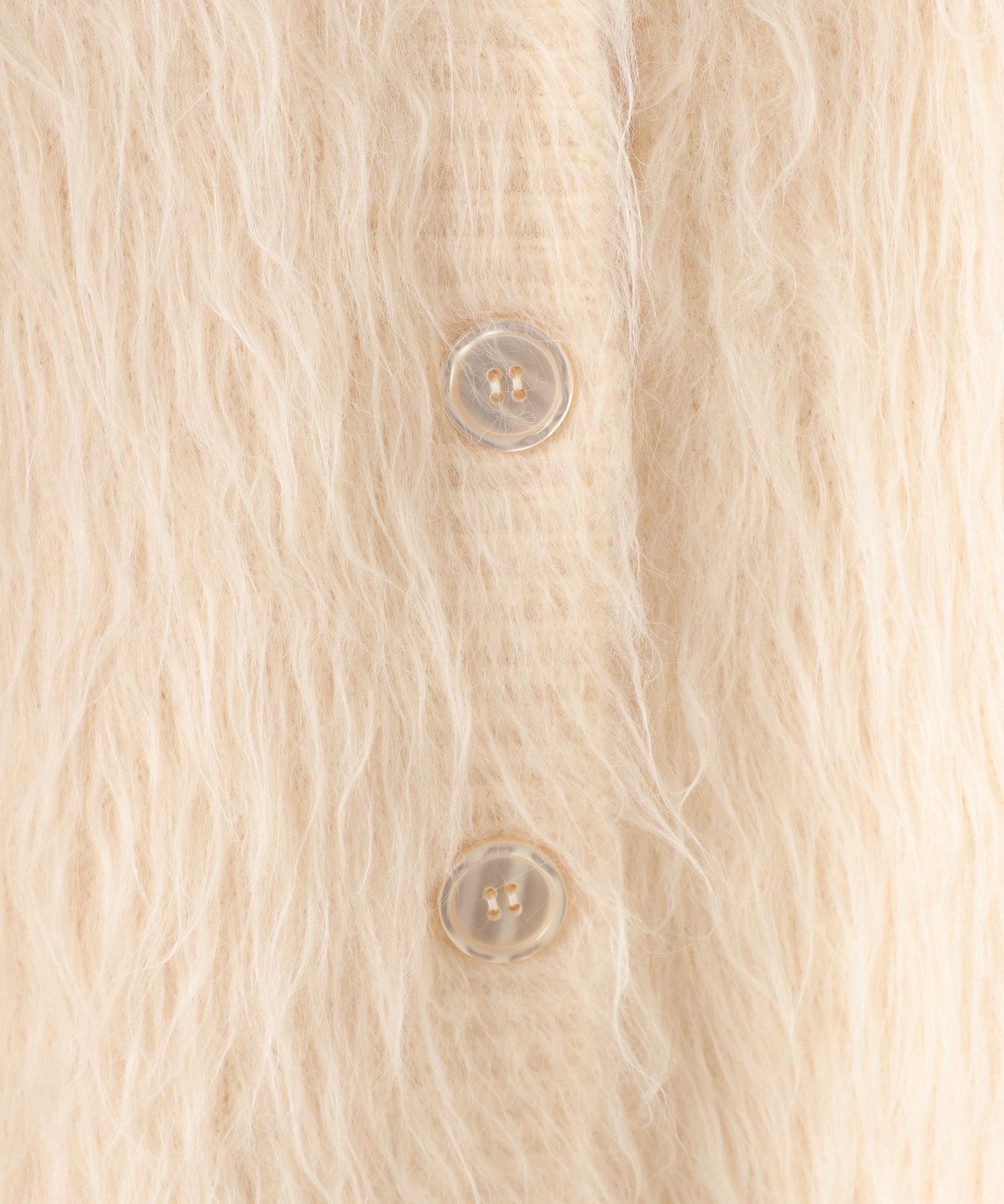 LOWRYS FARM「シャギーロングVカーディガン」|ニット・セーター|