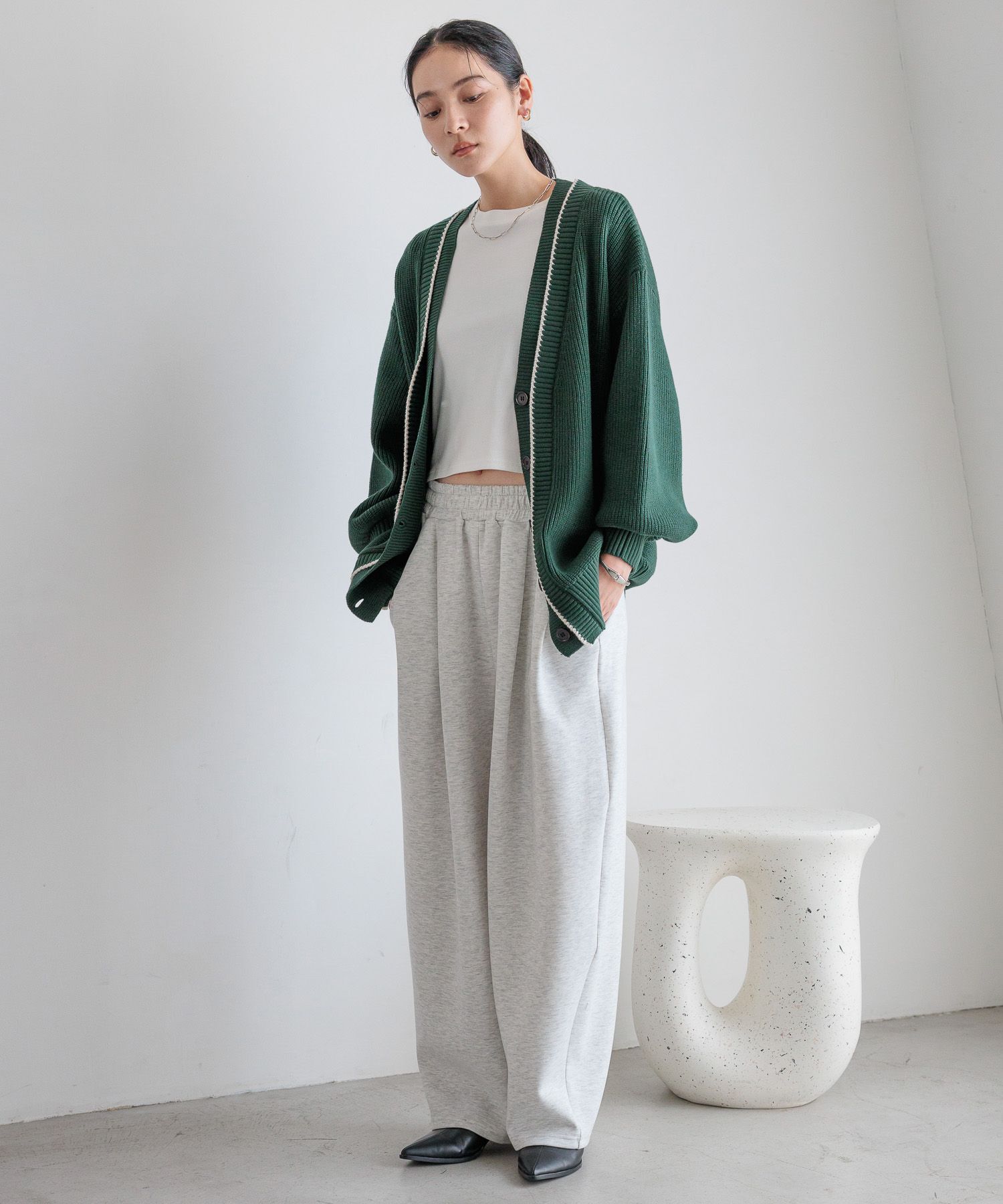 LOWRYS FARM「７ＧハイショクＶカーディガン」|カーディガン|