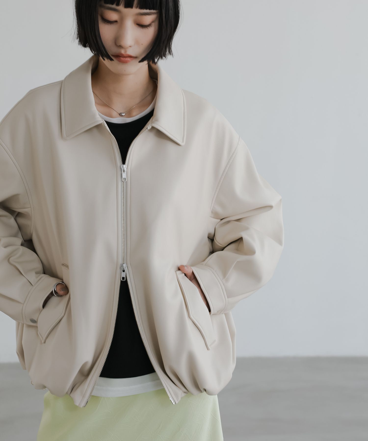 LOWRYS FARM「レザーバルーンブルゾン」|その他|