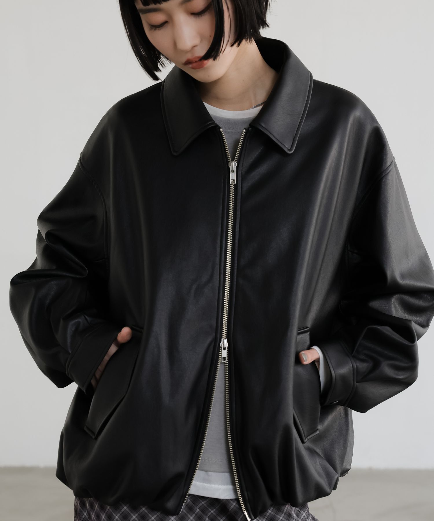 LOWRYS FARM「レザーバルーンブルゾン」|その他|