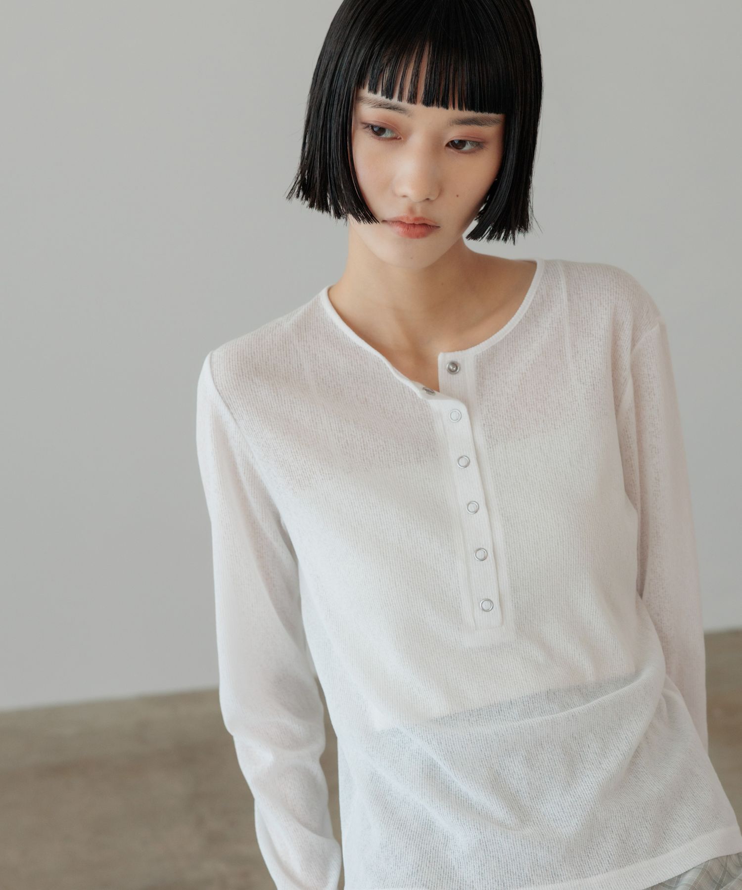 LOWRYS FARM「USEFULヘンリープルオーバーLS」|Tシャツ・カットソー|