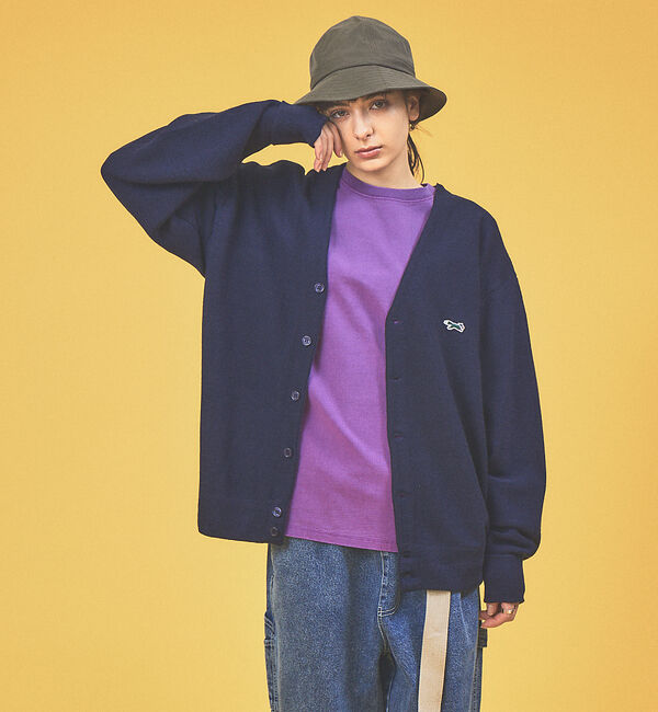 ABAHOUSE「【PENNEY'S / ペニーズ】THE FOX COLOR CARDIGAN」|カーディガン|ネイビー