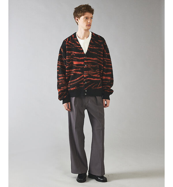 ABAHOUSE「【PENNEYS/ぺニーズ】TIGER PATTERN SHAGGY CARDI」|カーディガン|