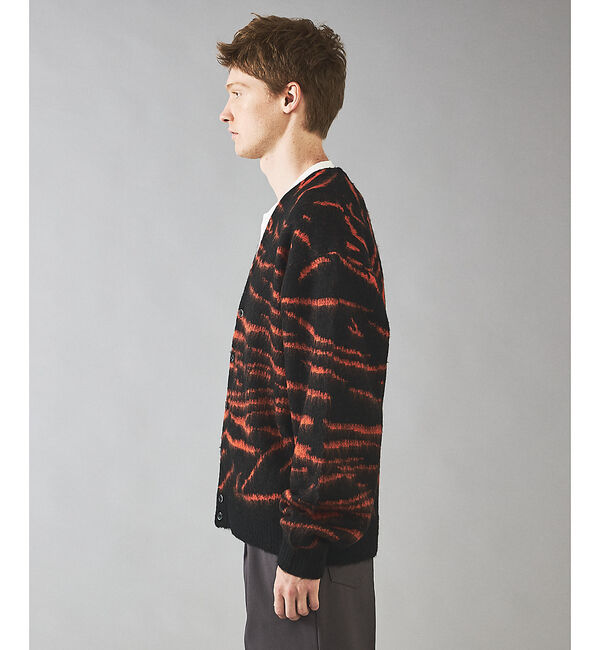 ABAHOUSE「【PENNEYS/ぺニーズ】TIGER PATTERN SHAGGY CARDI」|カーディガン|