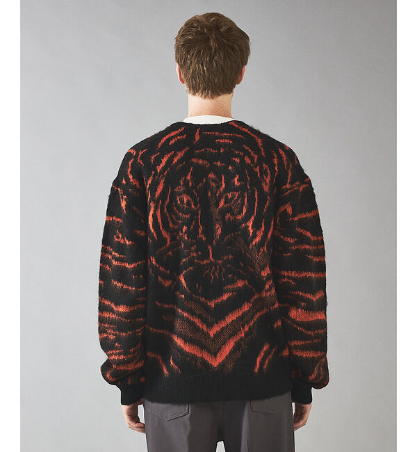 ABAHOUSE「【PENNEYS/ぺニーズ】TIGER PATTERN SHAGGY CARDI」|カーディガン|
