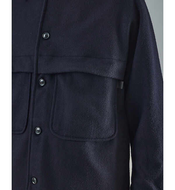 ABAHOUSE「【セットアップ対応】ウールミルド CPOシャツブルゾン/ ボックスシルエット」|ブルゾン・スタジャン|