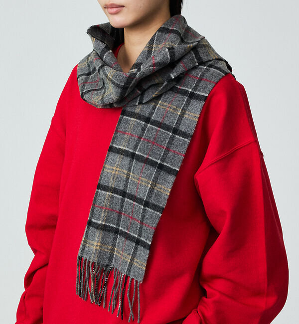 Rouge vif「【BARBOUR/バブアー】タータンスカーフ / マフラー / ウール / チェ」|マフラー|グレー系その他1
