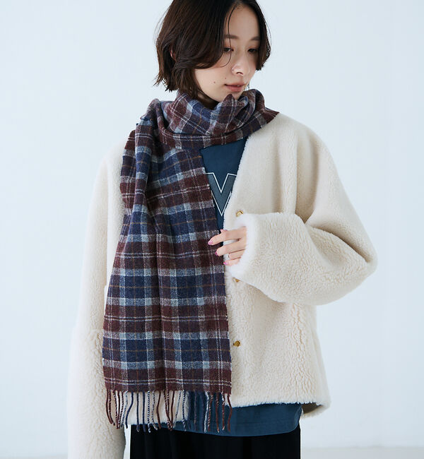 Rouge vif「【BARBOUR/バブアー】タータンスカーフ / マフラー / ウール / チェ」|マフラー|