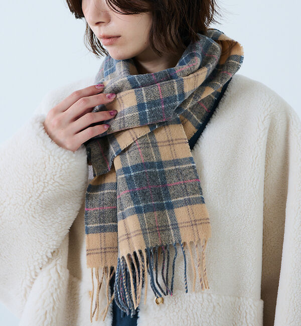 Rouge vif「【BARBOUR/バブアー】タータンスカーフ / マフラー / ウール / チェ」|マフラー|ベージュ系その他1