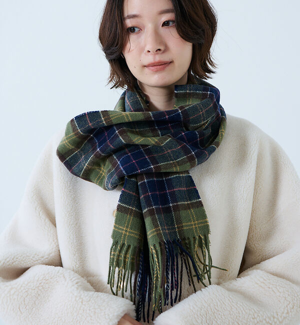Rouge vif「【BARBOUR/バブアー】タータンスカーフ / マフラー / ウール / チェ」|マフラー|イエロー系その他1