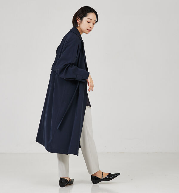 qualite「ドレープツイル2WAYコート」|トレンチコート|