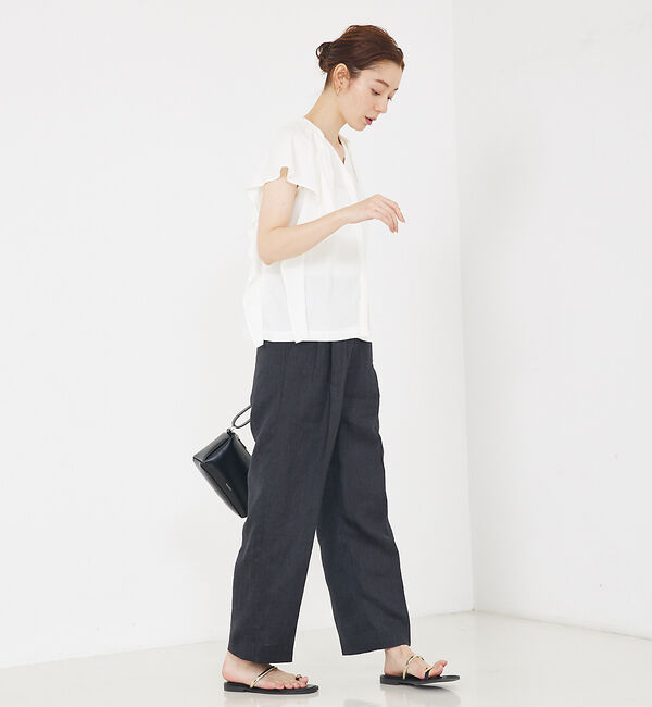 qualite「袖タックフリルシャツ」|シャツ・ブラウス|