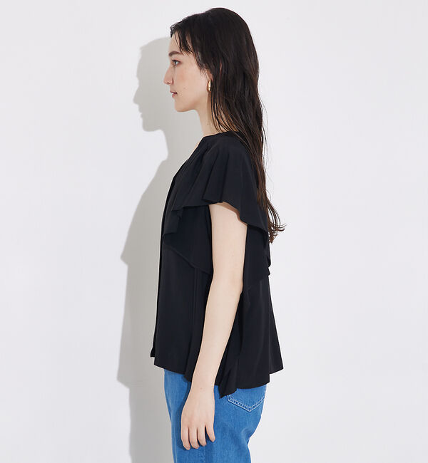 qualite「袖タックフリルシャツ」|シャツ・ブラウス|