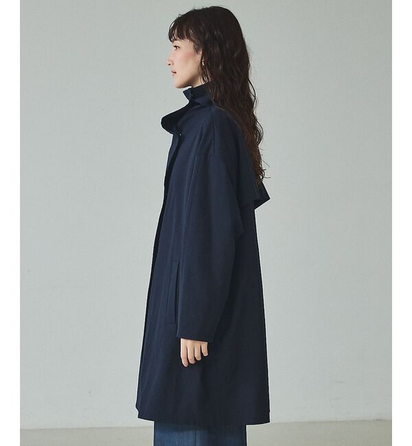 qualite「【大人のスプリングコート】オーバースタンドコート【予約】」|トレンチコート|