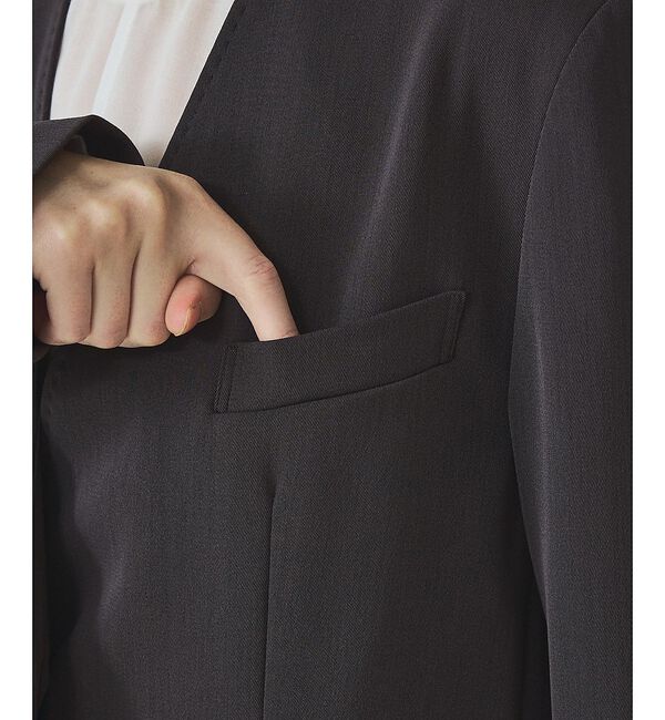 qualite「【UVカット/ストレッチ/セットアップ対応】ドライカルゼノーカラージャケット【予」|ノーカラージャケット|