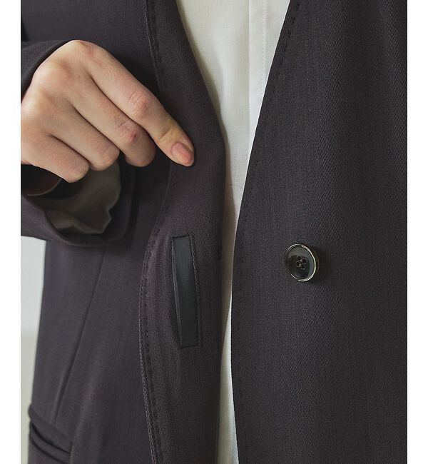 qualite「【UVカット/ストレッチ/セットアップ対応】ドライカルゼノーカラージャケット【予」|ノーカラージャケット|