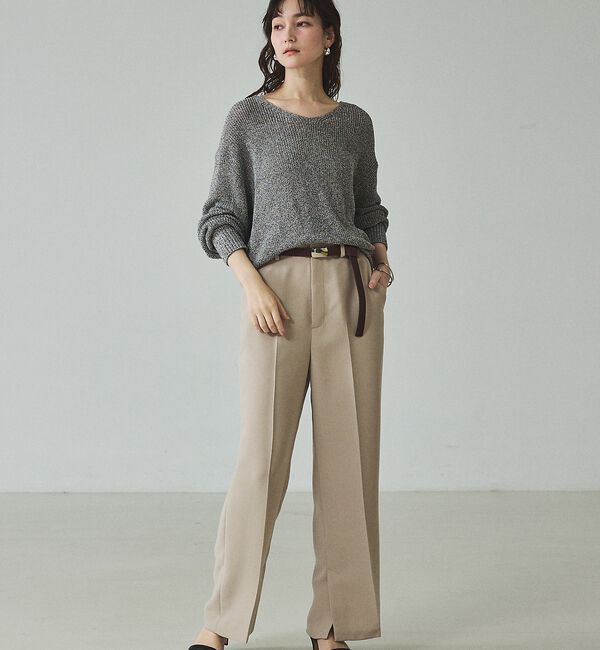 qualite「ミックスカラードライコットンニット【予約】」|ニット・セーター|