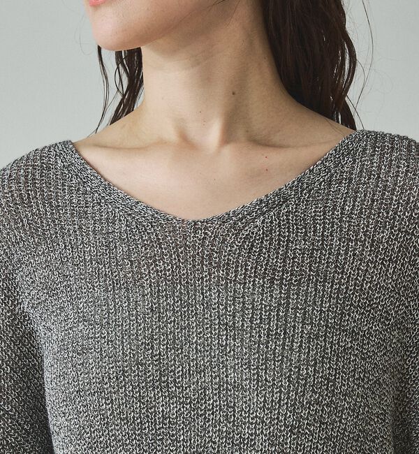 qualite「ミックスカラードライコットンニット【予約】」|ニット・セーター|
