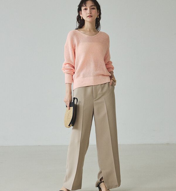 qualite「ミックスカラードライコットンニット【予約】」|ニット・セーター|