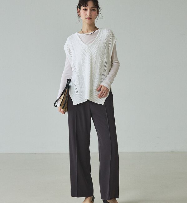 qualite「【セットアップ対応】ドライカルゼフルイドパンツ【予約】」|スラックス|